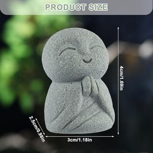 Landical Buddha Sandstone Statues Zen Monk Sculptures,Prayer Monk - Image 3