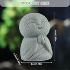 Landical Buddha Sandstone Statues Zen Monk Sculptures,Prayer Monk - Image 3