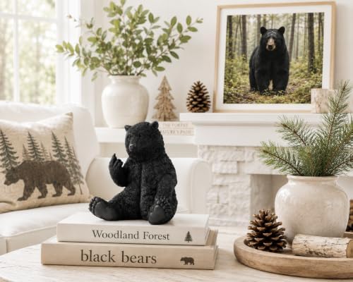 Black Bear Middle Finger Figurine – Hilarious Woodland Cabin Decor, 5" - Image 4