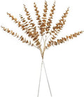 CATTREE Artificial Eucalyptus, Plastic Gold Plants Christmas Decorations Fake Shrubs Bushes for Indoor Home Table Centerpieces Hotel Hall Party Decor Wedding Planting Filler 30" Tall Golden 2 Pack by CATTREE