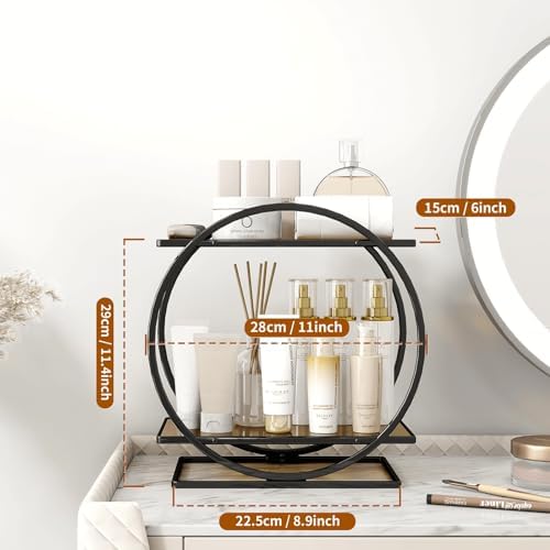Bathroom Countertop Organizer, Black Perfume Organizer for Dresser - Image 4