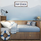 Jetec POOP DECK Sign Nautical Bathroom Wall Decor,White - Image 6