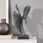 Modern Abstract Eagle Decorative Sculpture, Dining Living Room Desk Decor,Geometric Home Decor Statues,Shelf Top Decor Aesthetics, Coffee Tables or Office Shelves（Bronze Colored） - Image 3