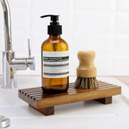 Acacia Wood Riser for Bathroom Counter Tray Decor Kitchen Sink Soap Dish - Image 3