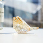 Champagne Crystal Glass Bird Figurine Blown Table Centerpiece Decor - Image 6