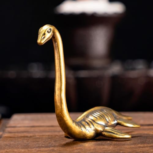 CHOVY 1PC Solid Brass Loch Ness Monster Figurine - Enigmatic Home Decor, Perfect Collectible Art Piece for Desk and Scene Decoration, Unique Craft for Mystical Vibes - Image 2