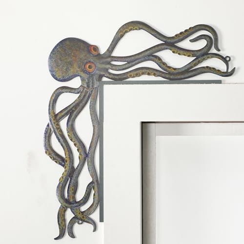 FairySandy Metal Octopus Door Topper Decor Ocean Door Frame, Vintage Color by FairySandy