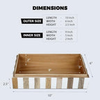 Handicrafts Home Large Decorative Wooden Storage Box with Lid,10x6x2.5 In - Image 2