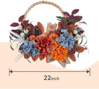 2PCS Fall Wreath, 22 Inch Pumpkin Wreaths for Front Door Decor - Image 4