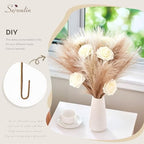 Serwalin 60PCS 17.7" Ivory Beige Sand Pampas Grass Decor for Home Decor - Image 4