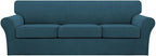 Turquoize 4 Piece Sofa Covers for 3 Cushion Couch Sofa Slipcover Soft Couch by Turquoize