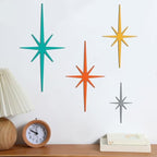 Blulu 4 Pcs Starburst Shaped Wall Decor Mid Century Modern Art,Retro - Image 6