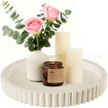 Decorative Tray for Coffee Table Decor - Resin Round Tray Stylish Coffee Table Centerpiece for Living Room Decor, Minimalist Vanity Organizer for Candles, Perfume, Bathroom & Home Styling by Seyorakus