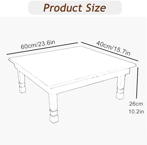 Folding Solid Wood Low Table - Image 2
