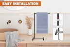 Livabber L-Shape Hand Towel Holder Stand, Metal Hand Towel Rack Modern Countertop Hand Towel Ring Standing Towel Bar for Bathroom Kitchen Vanity (Black) - Image 6