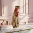 Gold Cheetah Statue Resin Leopard Figurine Home Decor Sculpture - Image 2