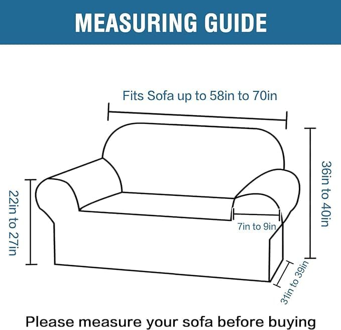 H.VERSAILTEX Stretch Couch Cover Loveseat Covers - Image 2