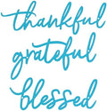 3 Pieces Thankful Grateful Blessed Letter Sign Metal Wall Decor by ESTART