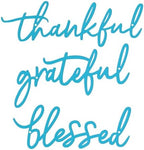 3 Pieces Thankful Grateful Blessed Letter Sign Metal Wall Decor by ESTART