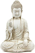 Leekung Buddha statue for home decor accents,laughing buddah statue for meditation zen garden spiritual room feng shui desk table yoga decor,small buda budda home decorations gifts antique ivory white by Leekung