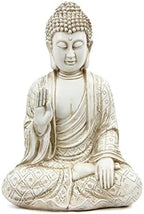 Leekung Buddha statue for home decor accents,laughing buddah statue for meditation zen garden spiritual room feng shui desk table yoga decor,small buda budda home decorations gifts antique ivory white by Leekung