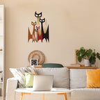 Wesiti Metal Cat Wall Art Decor Colorful Sculpture Mid Century 10.6x15.7 - Image 4