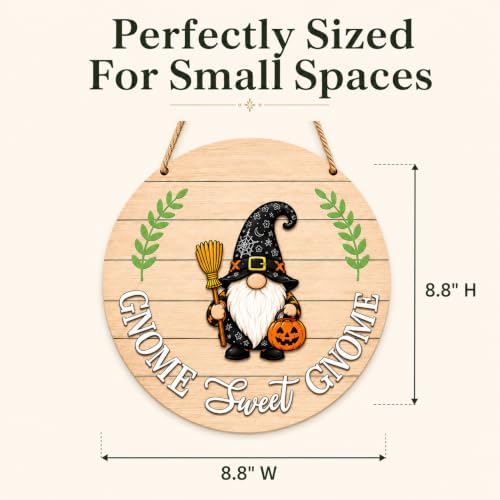 Halloween Door Sign, Interchangeable Gnome Door Sign, Seasonal Gnome Decor for Front Door, Gnomes Decorations for Home, Fall Gnomes Decorations, Cute Gnome Decor for Women - Image 6