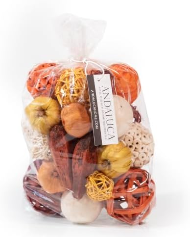 ANDALUCA Decorative Balls Orbs Bag (Pumpkin Orange) by ANDALUCA