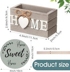 Queekay House Warming Gifts New Home Farmhouse Coasters Set of 6, Peach - Image 2