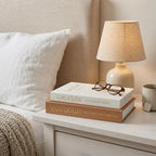 Set of 2 Premium Linen Decorative Books with Hidden Storage - Stackable Faux Book Box for Coffee Table Styling & Organization, Real Fabric Cover Fake Books as Display Riser for Shelf & Entryway - Image 7