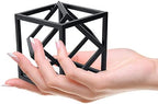 DreamsEden Small Geometric Sculpture, Metal Cube Decorative Ornaments Modern Home Decor Accent - Image 2