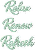 3 Pcs Bathroom Wall Decor Wooden Relax Renew Refresh Sign (Green) by HeavenlyWeddingsbyAngelLLC