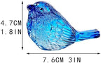 Blue Glass Bird Figurine Crystal Animal Collectible Shelf Decor - Image 3