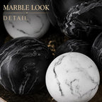 Creative Scents Black & White Small Set of 8 Marble Look Decorative Balls for Bowls – Decorative Orbs Spheres for Coffee Table Centerpiece, Dining Table, Living Room - Modern Bowl Fillers for Home - Image 5