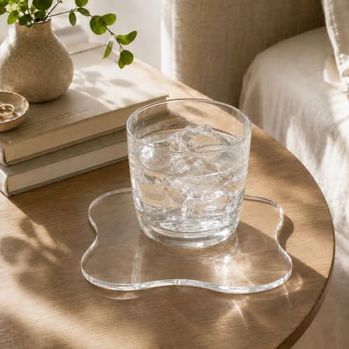 Acrylic Coaster Decorative Plates, Irregular Bar Drink Coaster, Clear Cloud Shape Coffee Cup Coaster, Perfect for Tabletop Protection and Accessories Display.(Clear) - Image 5