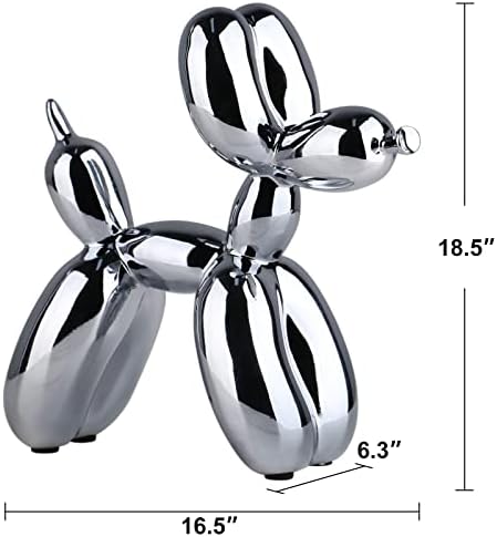 Green Balloon Dog Decor,Balloon Animal Preppy Room Shelf Decor,Cute Statue Home Decors,Office,Bedroom Modern Sculpture Desk Decoration,Green Decorations Gifts - Image 3
