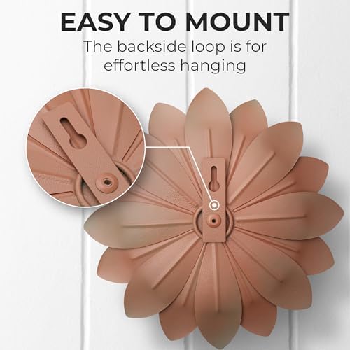 Succulent Metal Flowers Wall Decor - 3D Metal Wall Decor, Flower Art, Pink - Image 5