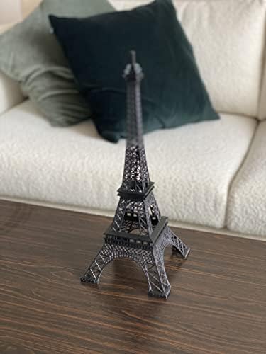 Hosley® 15" Tall Tabletop Iron Eiffel Tower Exquisite French-Inspired Home Decor Accent Sturdy Iron Construction Ideal for Tabletops,Shelves,and Mantels Enthusiasts and Home Decor - Image 3