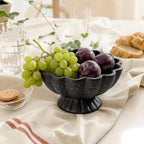 Pedestal Decorative Bowl, 8" Footed Ruffle Fruit Bowl for Home Decor - Image 6