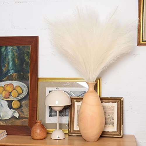 Faux Pampas Grass, 9 PCS 37''/3.1FT Tall Fluffy Fake Pompas Floral, Large Artificial Pompous Grass Branches for Floor Vase Fillers, Boho Farmhouse Room Wedding Decor - Image 5