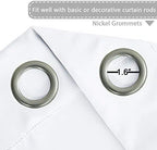 H.VERSAILTEX Patio White Curtains 100x84 Inches - Image 4
