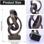 Abstract Bronze Rope Knot Statue, Geometric Decor, Living Room Coffee Table Bookshelf countertop Bronze Decor, Office Coffee Table entryway entryway Desktop Decor. - Image 6