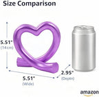 Lescafita Purple Heart Decor Sculpture, Artistic Abstract Love Statue Modern Home Decor Accent for Desk Shelf Coffee Table Room, Creative Unique Gift - Image 3