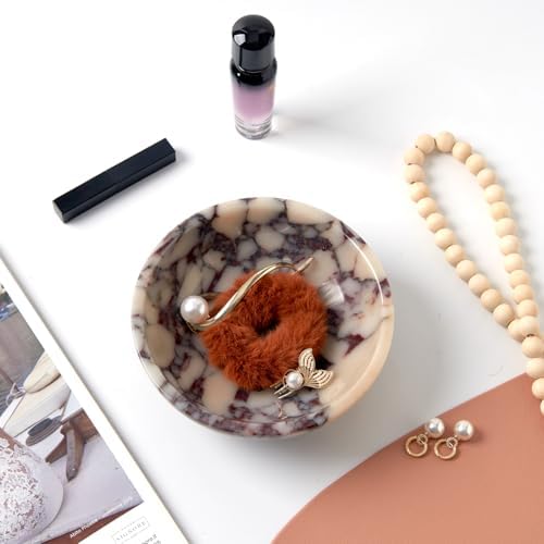 Luxury Natural Marble Decorative Bowl, Centerpiece Catchall Tray Home Decor - Image 5