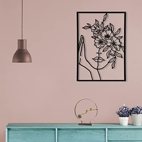 AGIOTA 3 Pcs Wall Decor Above Bed Minimalist Wall Art for Living Room Metal Line Art - Female Body, Black Room Decor for Bedroom Modern Wall Art for Indoor 15inch - Image 2