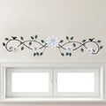 Birminwind Metal Flower Wall Art above Door: 3D Floral Wall Décor above Window with Bird Leaves - 32.28" French Country Decoration above Bed Couch Tv (White) by Birminwind