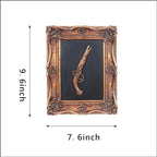 S-MANTIS Vintage Wall Sculpture,Antique Pediment,Hallway Wall Art,Hand Painted Wall Decoration With Embossed Intricate Decorative Gun Design,Oblong Aesthetic Room Décor, Gallery, Unique Gift(Antique - Image 2