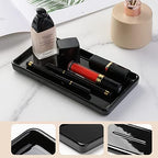 Gurygo 8" Bathroom Trays, Ceramic Vanity Trays for Bathroom, Small Ceramic Tray, Kitchen Soap Tray for Kitchen Counter (Black, 8",Set/1) - Image 3