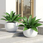 Agave Plant Artificial Faux Agave Plant 16.5In (Light Green) 2Pack by ENALGRE