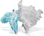 Beach Coastal Blue Hermit Crab Statue Home Bathroom Decor Gift - Image 4